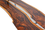 Black Walnut solid Table with Semi-Translucent Epoxy