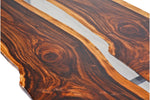 Black Walnut solid Table with Semi-Translucent Epoxy