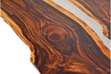 Black Walnut solid Table with Semi-Translucent Epoxy