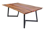 Black Walnut Table with Purple Epoxy