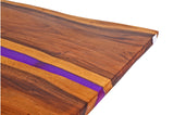 Black Walnut Table with Purple Epoxy