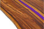 Black Walnut Table with Purple Epoxy