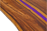 Black Walnut Table with Purple Epoxy