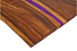 Black Walnut Table with Purple Epoxy