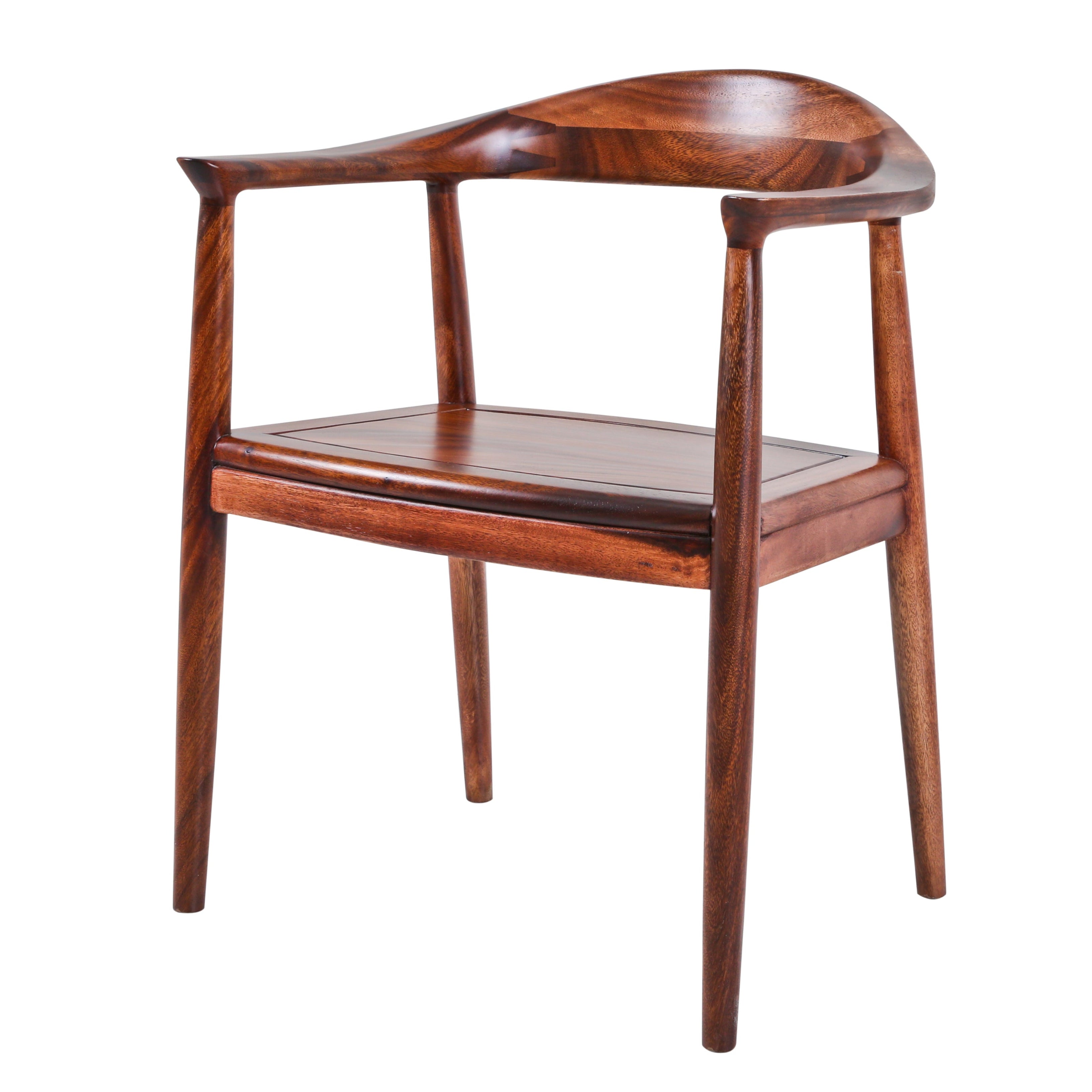 Walnut Wood Lowback Armchair
